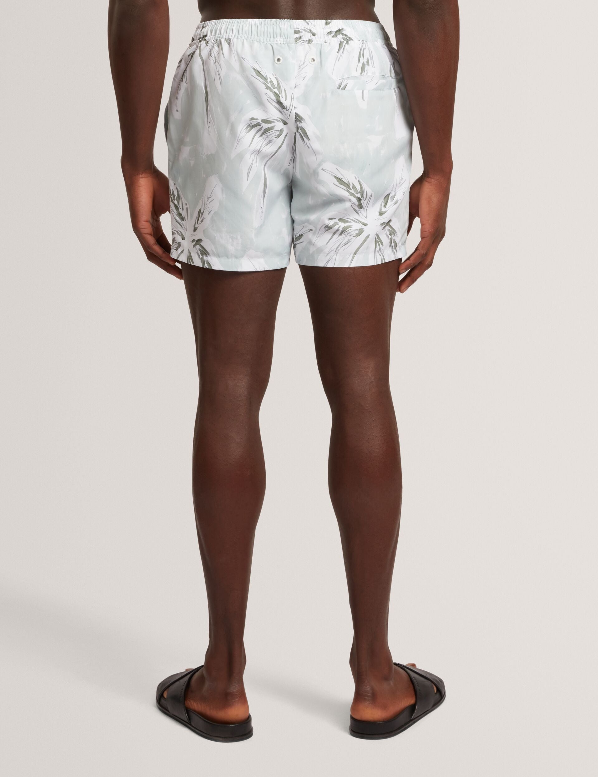 Ted Baker VERDES Palm Print Mid-Length Swim Shorts LIGHT GREEN