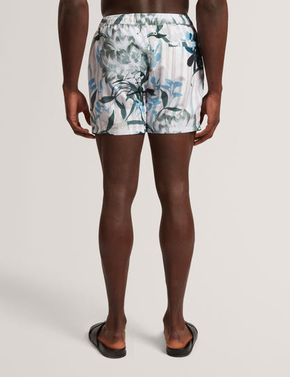 Ted Baker PALMDLE Floral Stripe Elasticated Swim Shorts PINK