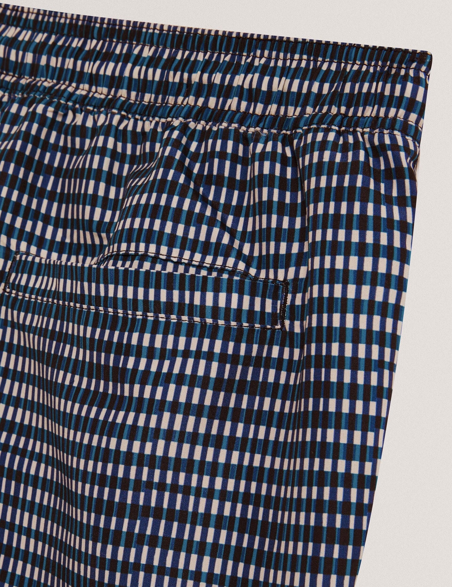 Ted Baker COMPTEN Blurred Check Mid-Length Swim Shorts MID NAVY