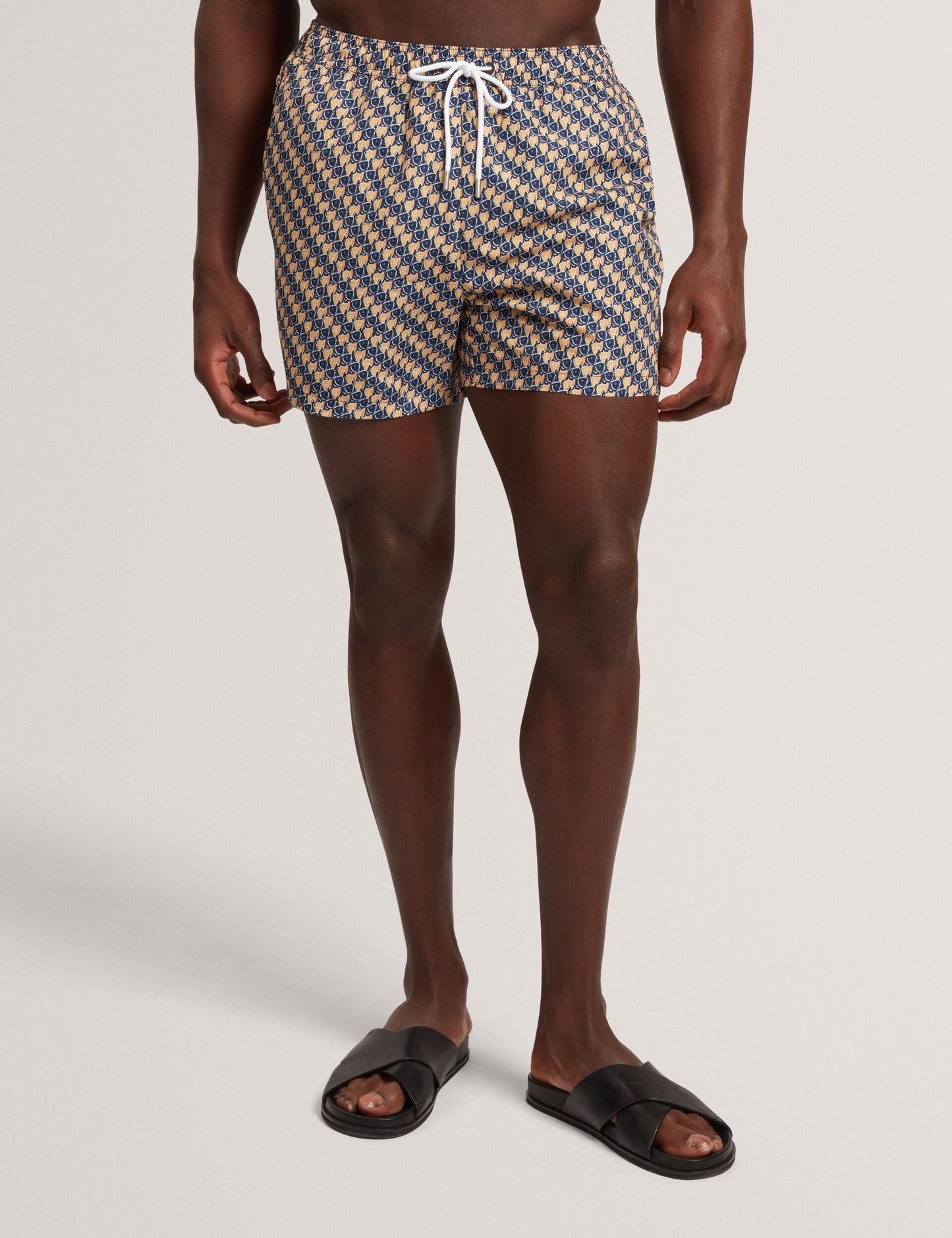 Ted Baker GLENDLE Goldfish Geometric Print Swim Shorts BURNT ORANGE
