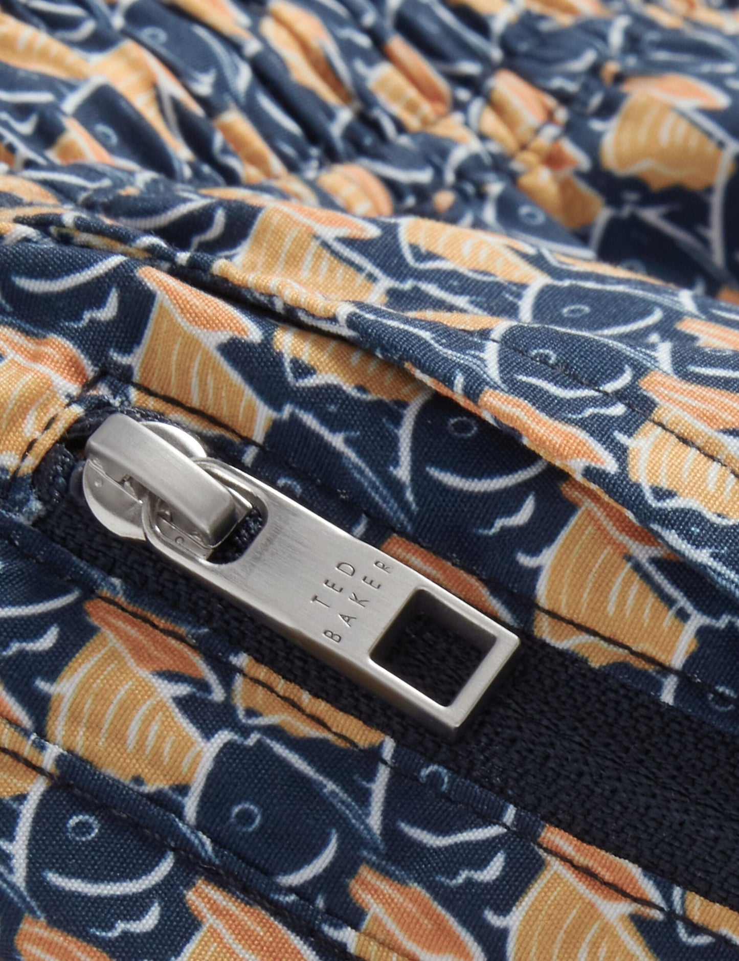 Ted Baker GLENDLE Goldfish Geometric Print Swim Shorts BURNT ORANGE