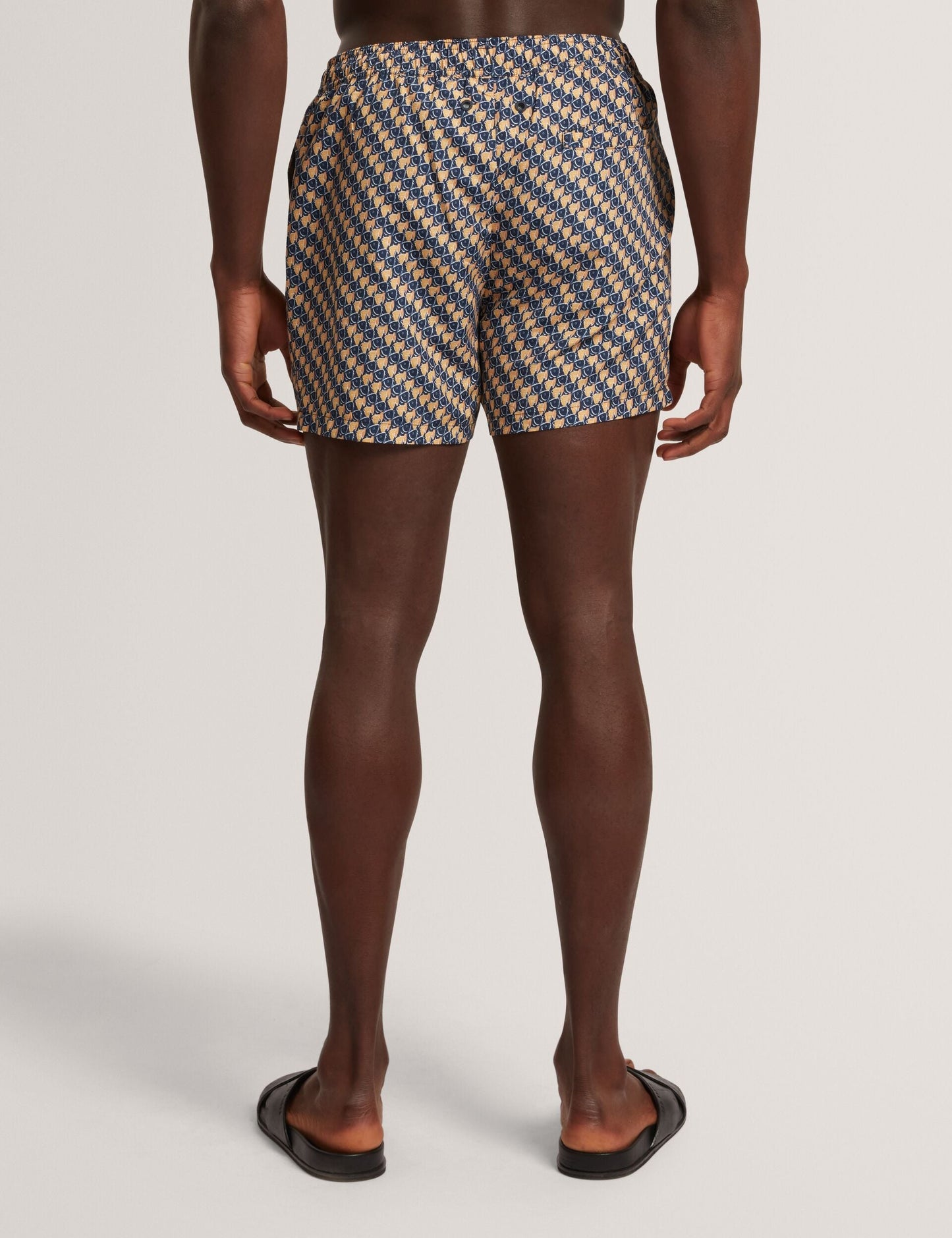 Ted Baker GLENDLE Goldfish Geometric Print Swim Shorts BURNT ORANGE