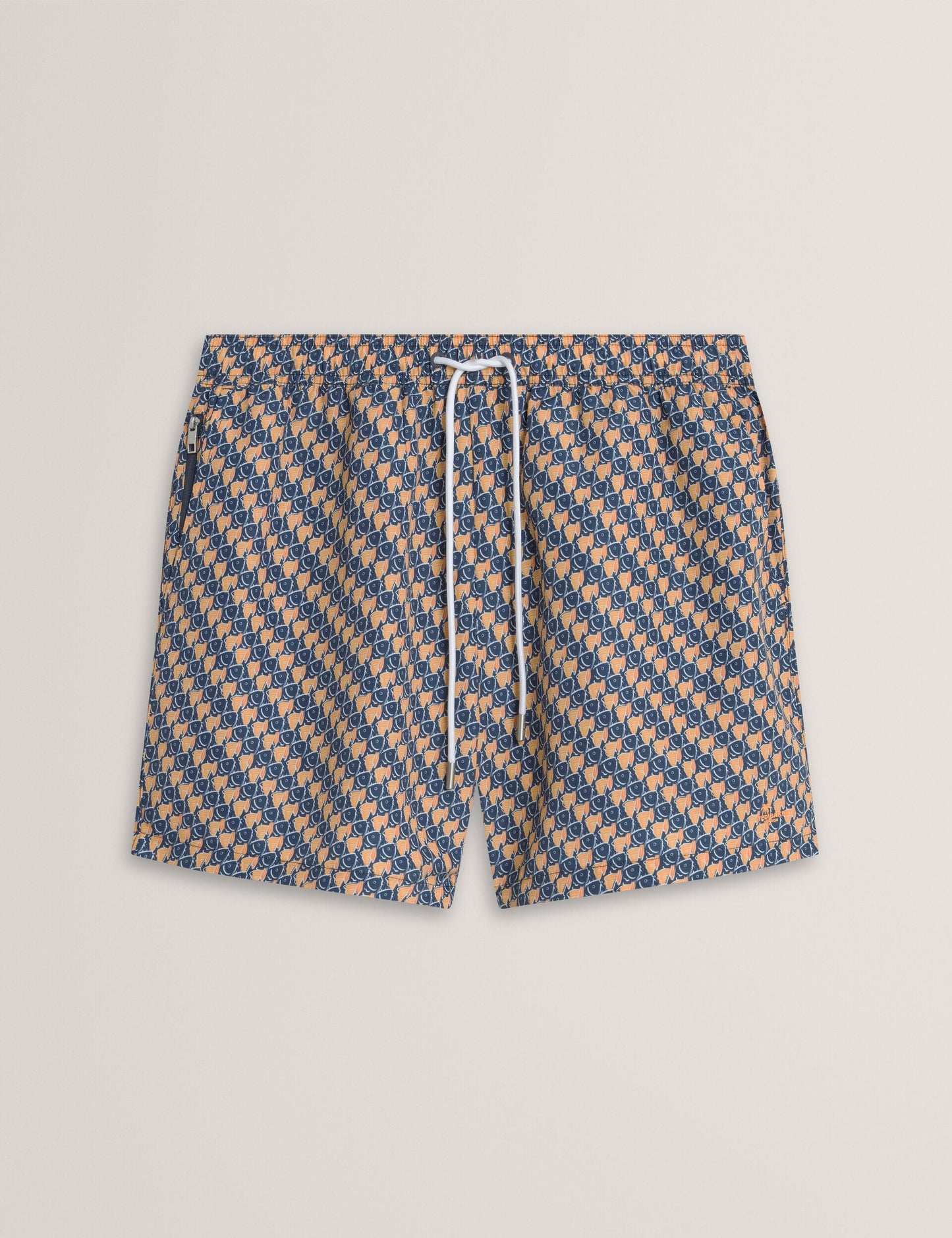 Ted Baker GLENDLE Goldfish Geometric Print Swim Shorts BURNT ORANGE