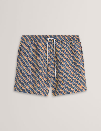 Ted Baker GLENDLE Goldfish Geometric Print Swim Shorts BURNT ORANGE