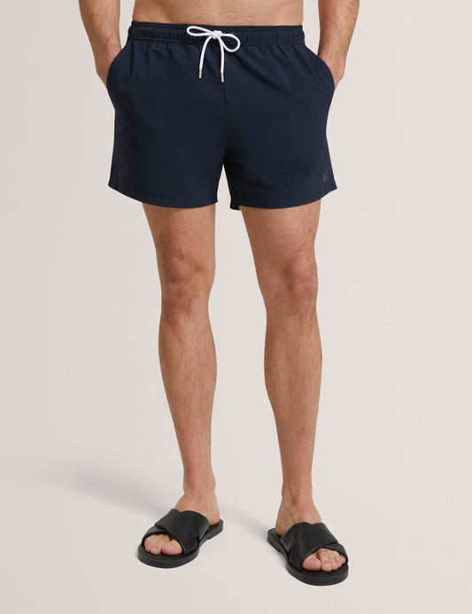 Ted Baker HEFFNER Seersucker Mid-Length Swim Shorts NAVY
