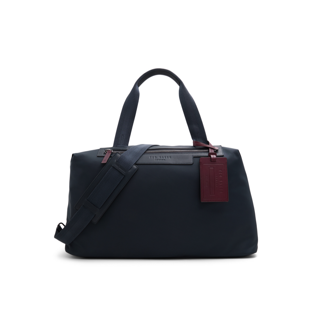 Ted Baker ENDER - Nylon Leather Trim Holdall Bag NAVY