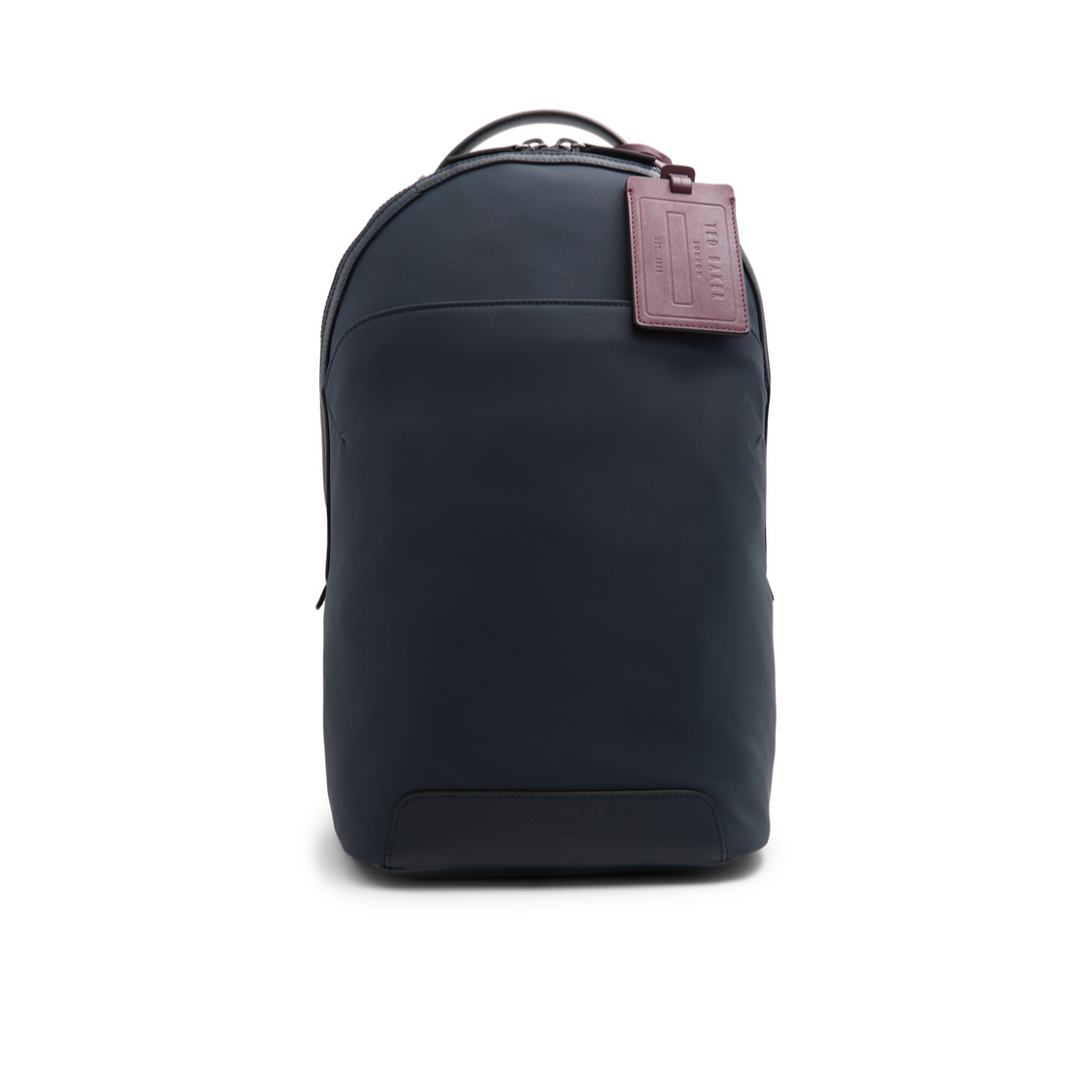 Ted Baker XADEN - Nylon Leather Trim Double Zip Backpack NAVY