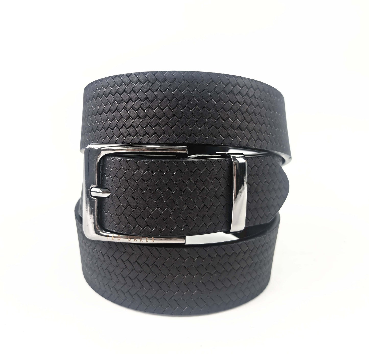 Ted Baker GEO EMBOSSED BELT – Black BLACK