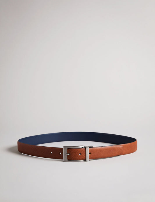 Ted Baker KARMER - Tan Reversible Polished Leather Belt TAN