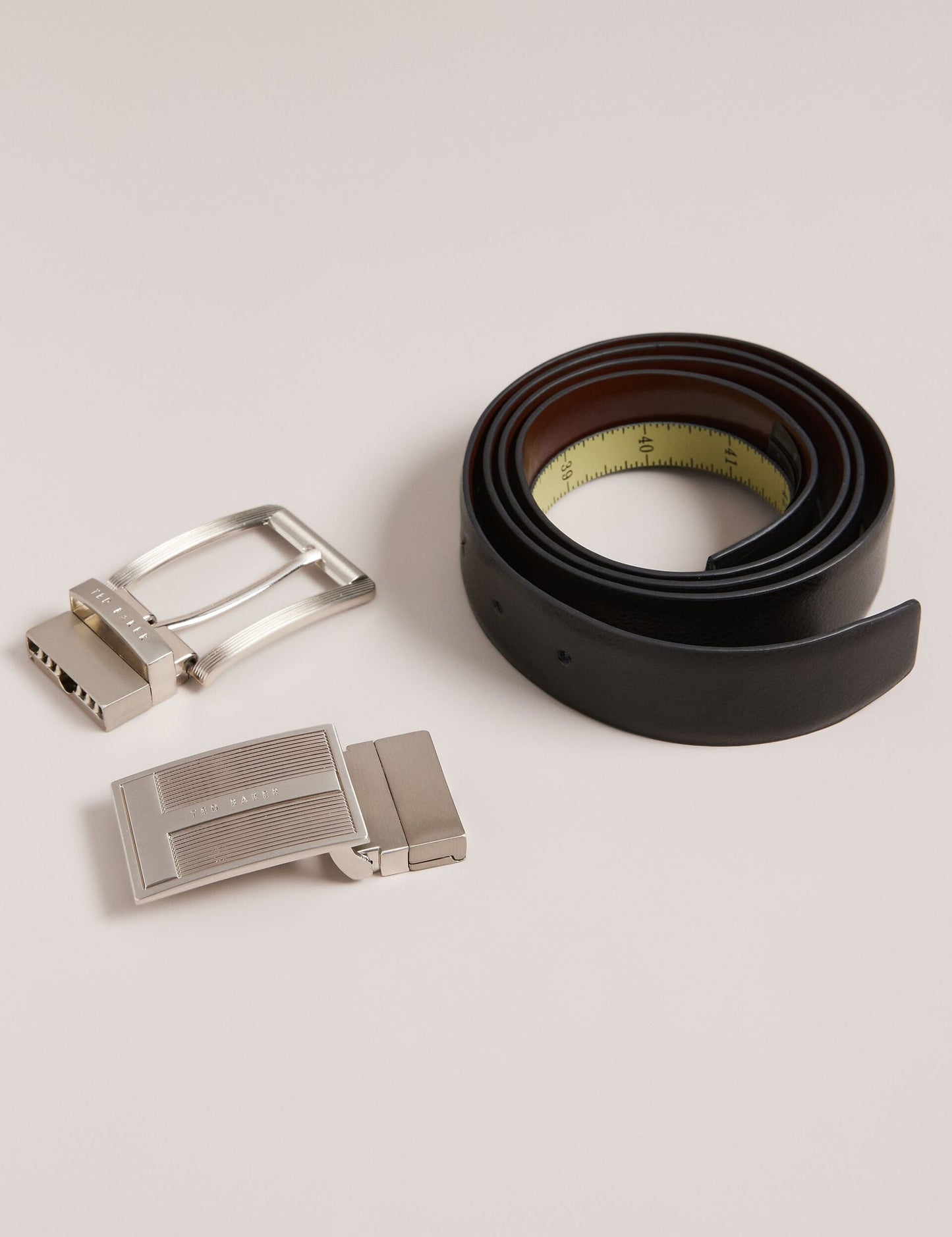 Ted Baker NEWBEY 2-in-1 Reversible Leather Belt Gift Set BLACK