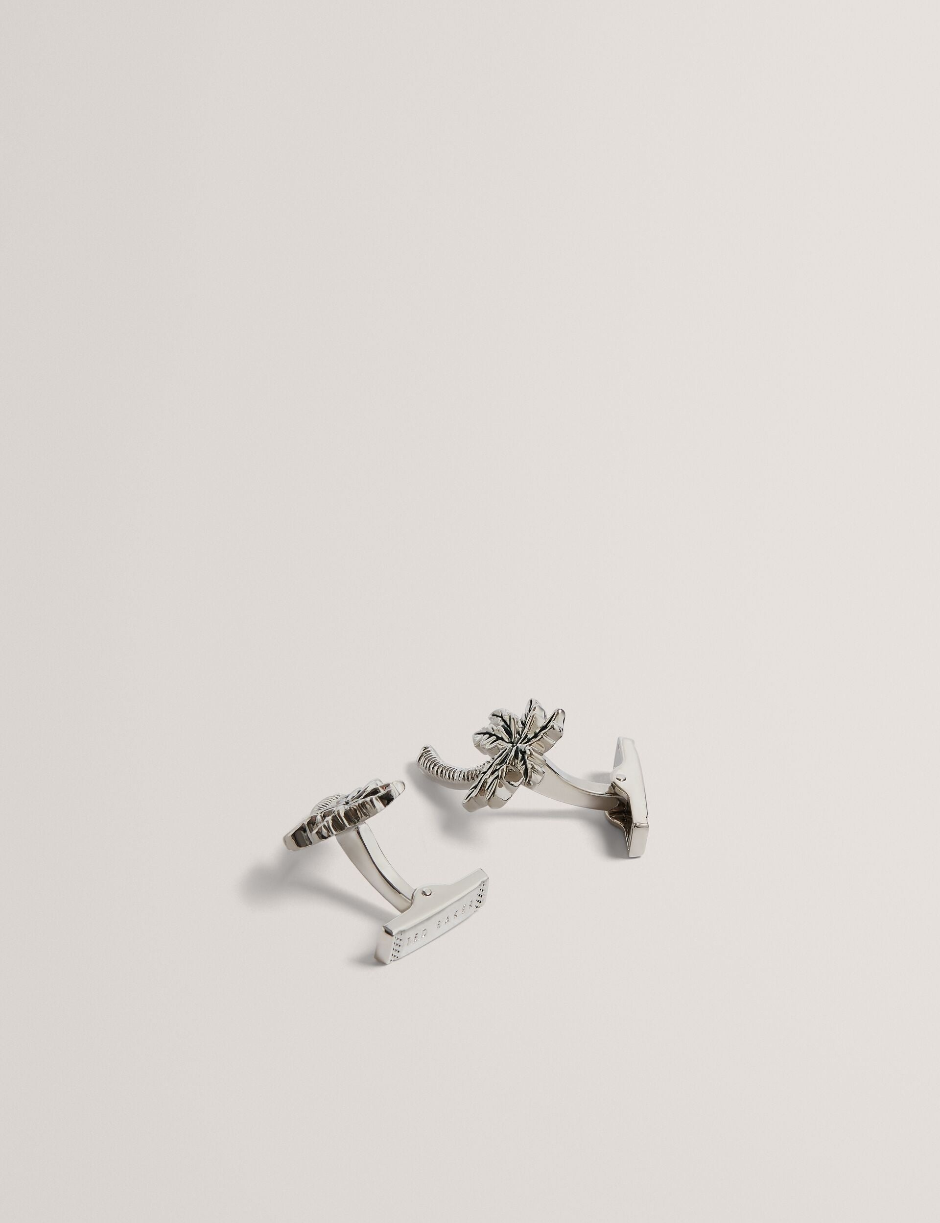 Ted Baker PALMIIE - Palm Tree Cufflink Lapel Pin Set SILVER