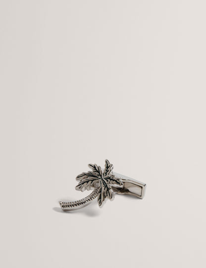Ted Baker PALMIIE - Palm Tree Cufflink Lapel Pin Set SILVER