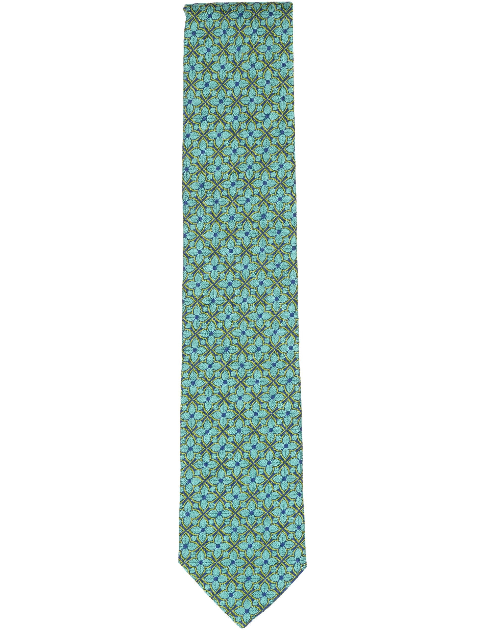 Ted Baker WRIGHTT Floral Tile Print Silk Tie MID GREEN