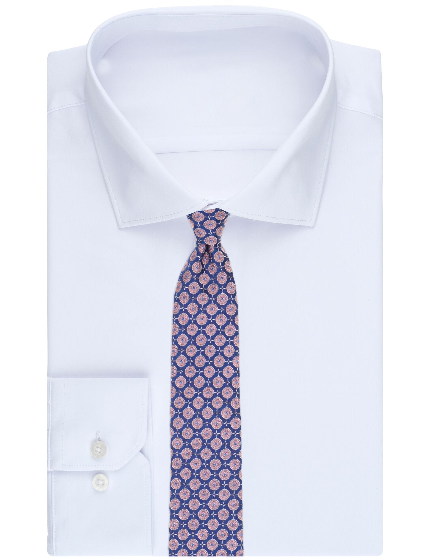 Ted Baker VERNON Roundel Print Silk Tie DARK BLUE