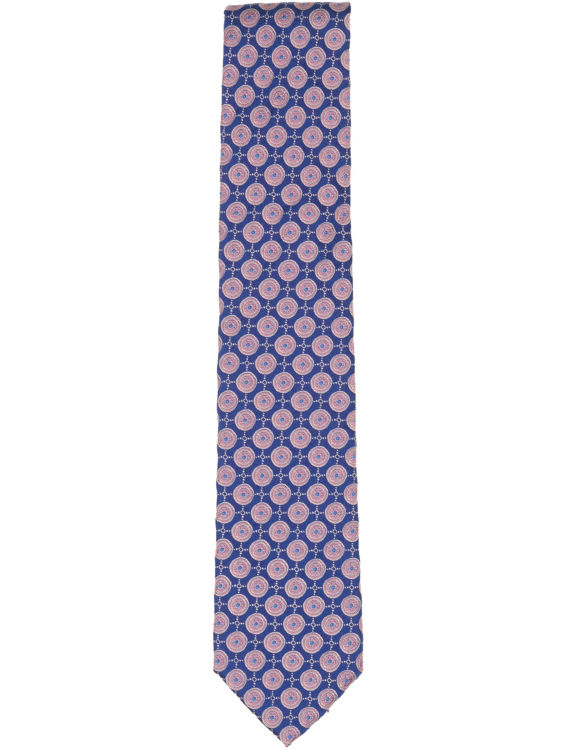 Ted Baker VERNON Roundel Print Silk Tie DARK BLUE