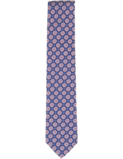 Ted Baker VERNON Roundel Print Silk Tie DARK BLUE