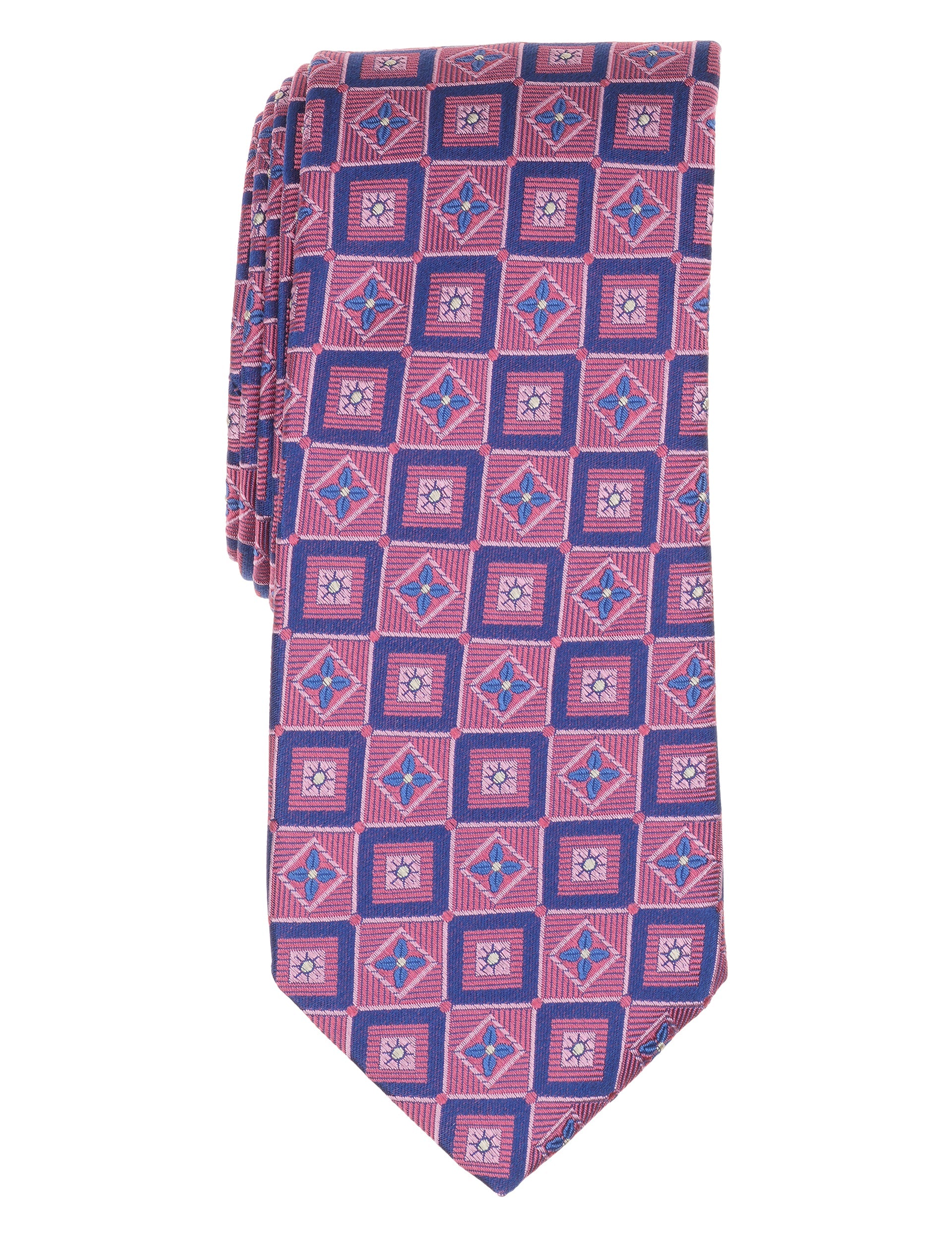 Ted Baker WINKLY Geometric Tile Print Silk Tie DUSKY PINK