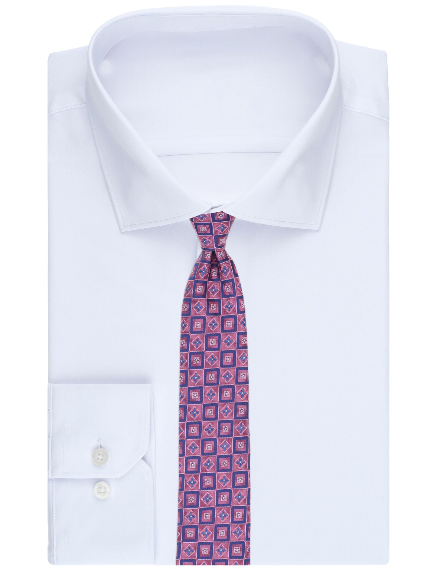 Ted Baker WINKLY Geometric Tile Print Silk Tie DUSKY PINK