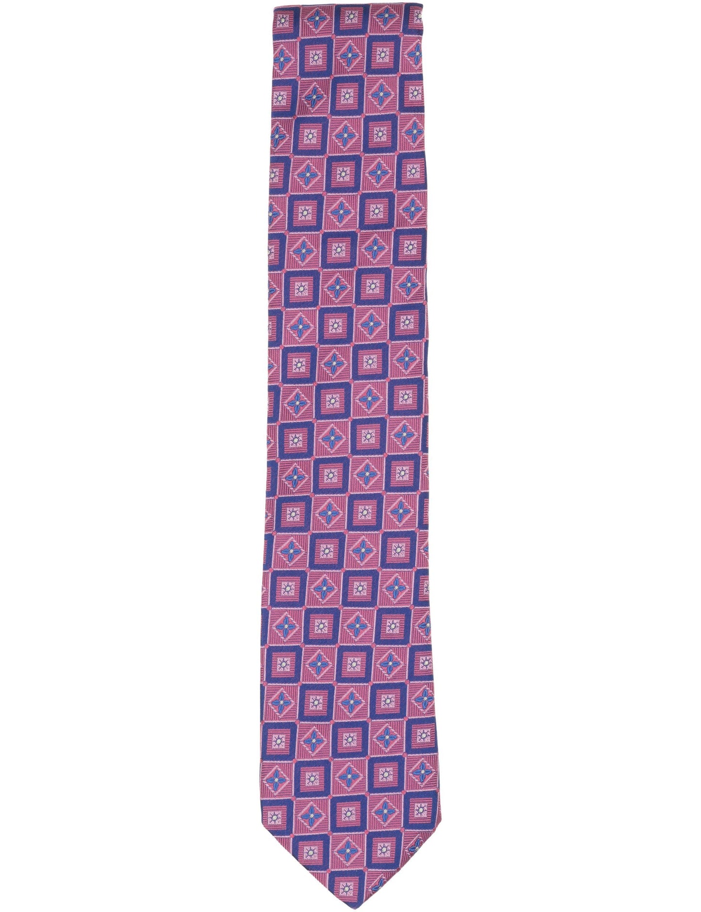 Ted Baker WINKLY Geometric Tile Print Silk Tie DUSKY PINK
