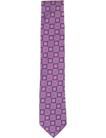 Ted Baker WINKLY Geometric Tile Print Silk Tie DUSKY PINK