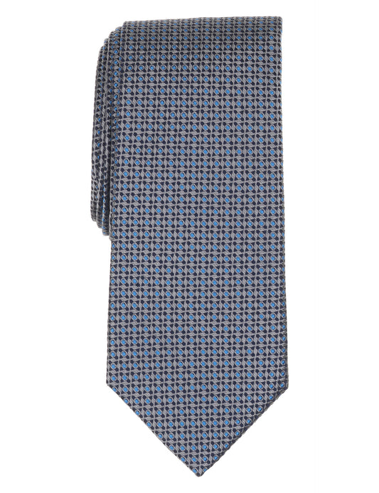 Ted Baker WALDRAM Grid Dot Silk Tie CHARCOAL