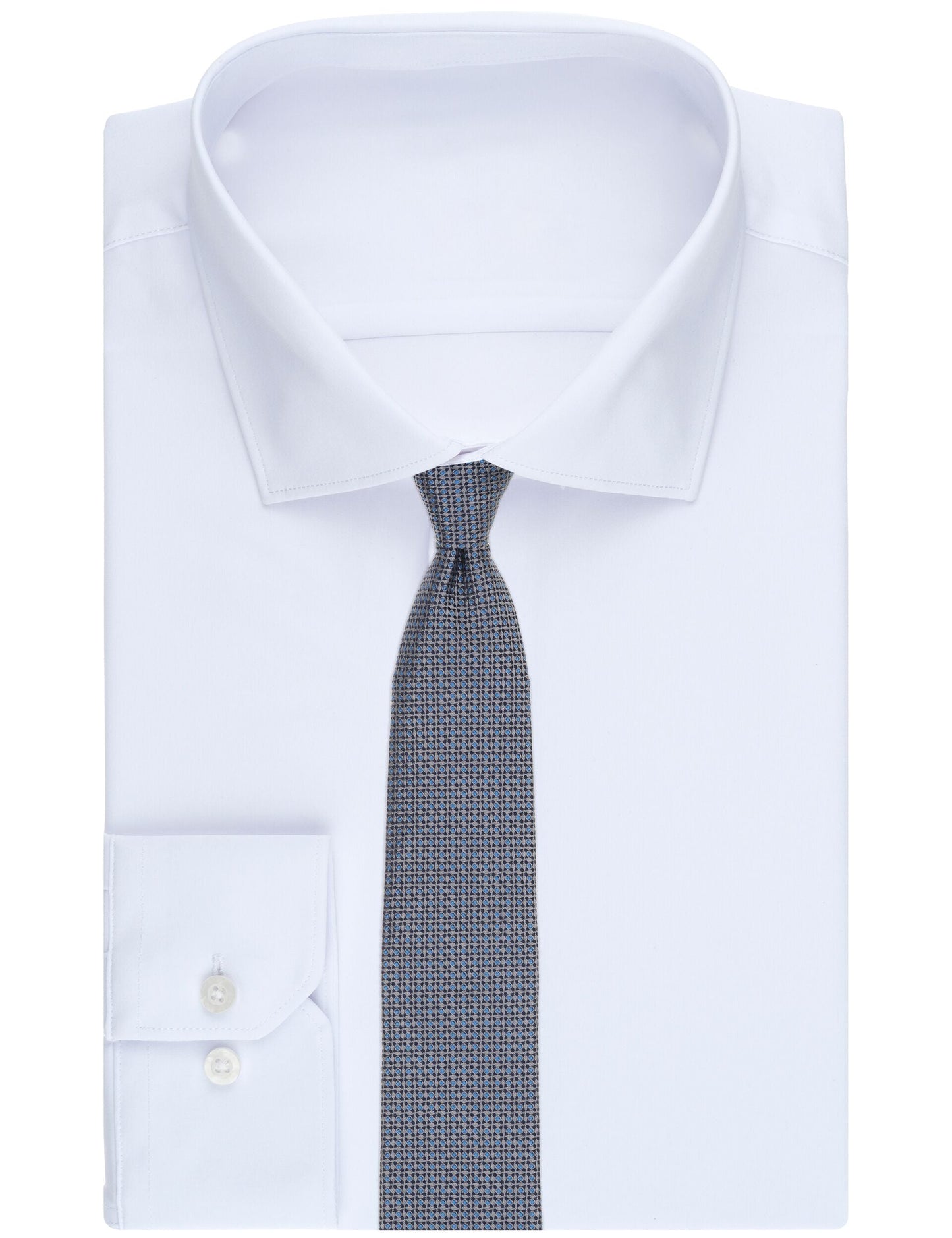 Ted Baker WALDRAM Grid Dot Silk Tie CHARCOAL