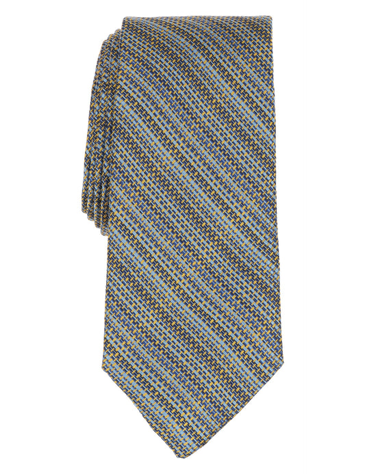 Ted Baker AMWELL Woven Stripe Silk Tie MID BLUE