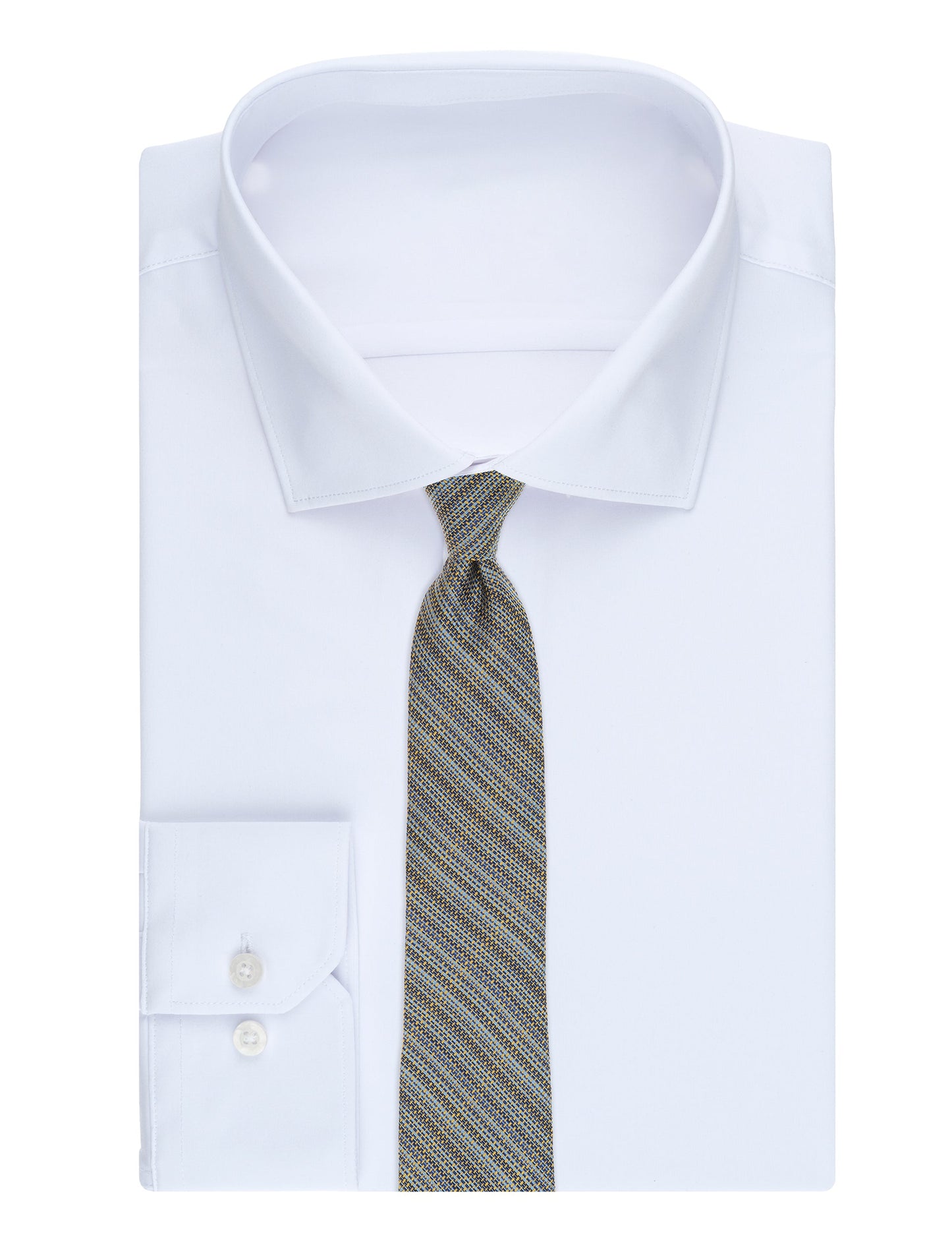 Ted Baker AMWELL Woven Stripe Silk Tie MID BLUE