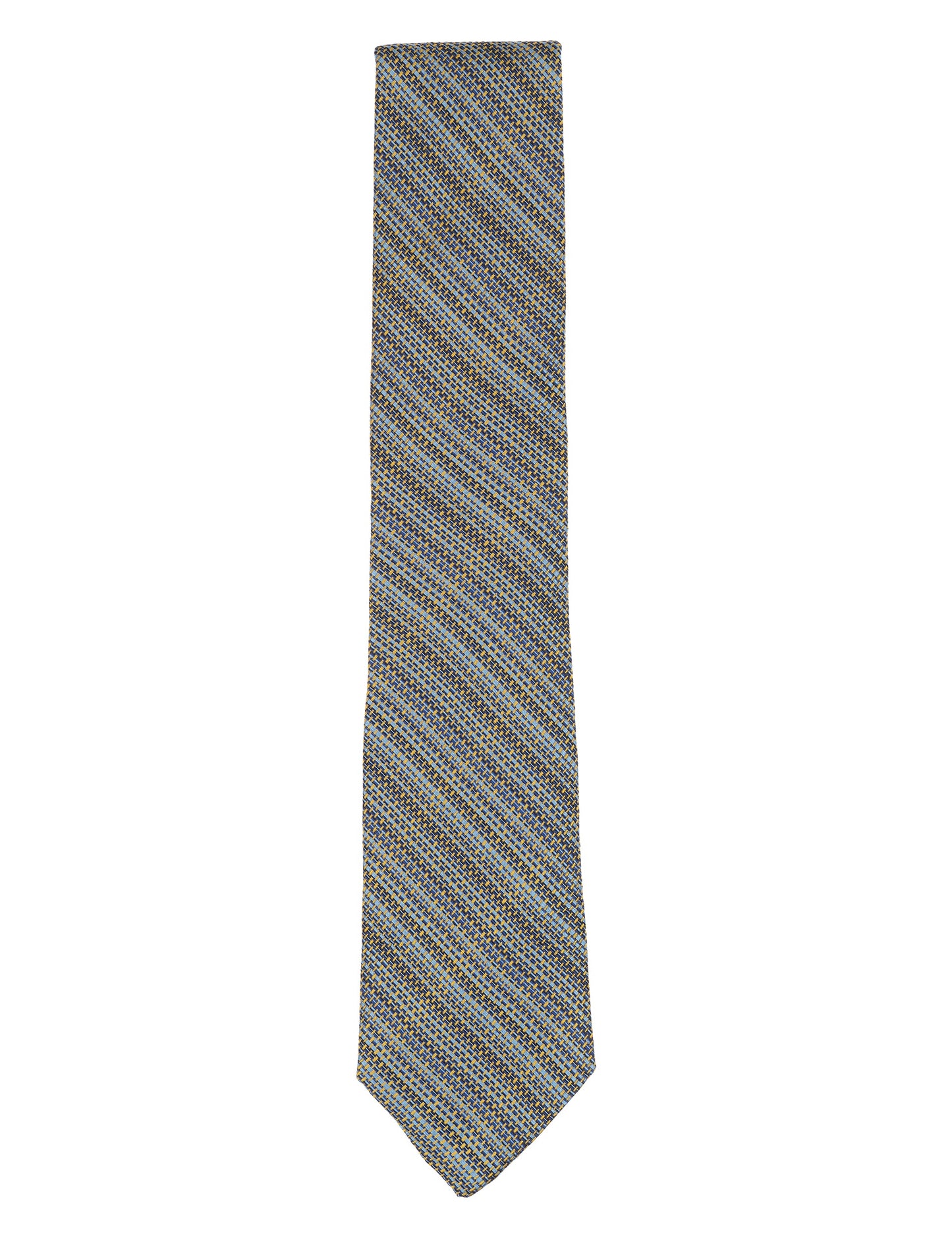 Ted Baker AMWELL Woven Stripe Silk Tie MID BLUE