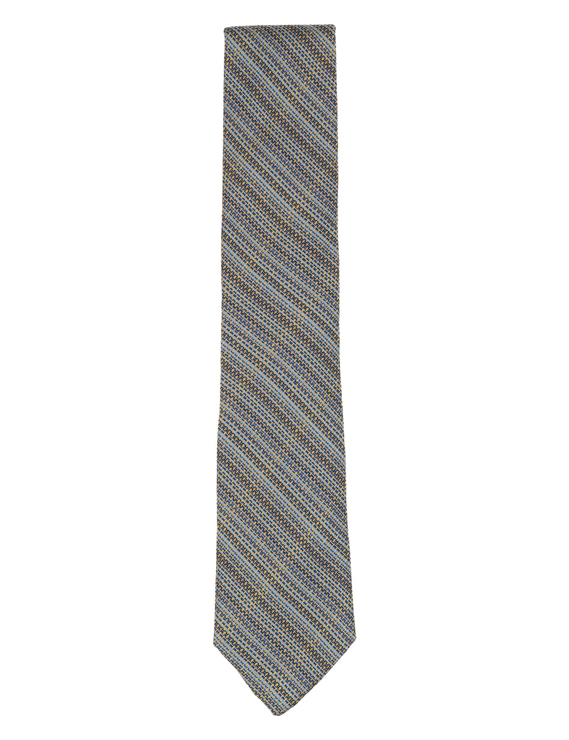 Ted Baker AMWELL Woven Stripe Silk Tie MID BLUE