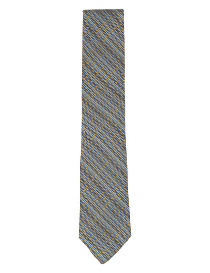 Ted Baker AMWELL Woven Stripe Silk Tie MID BLUE