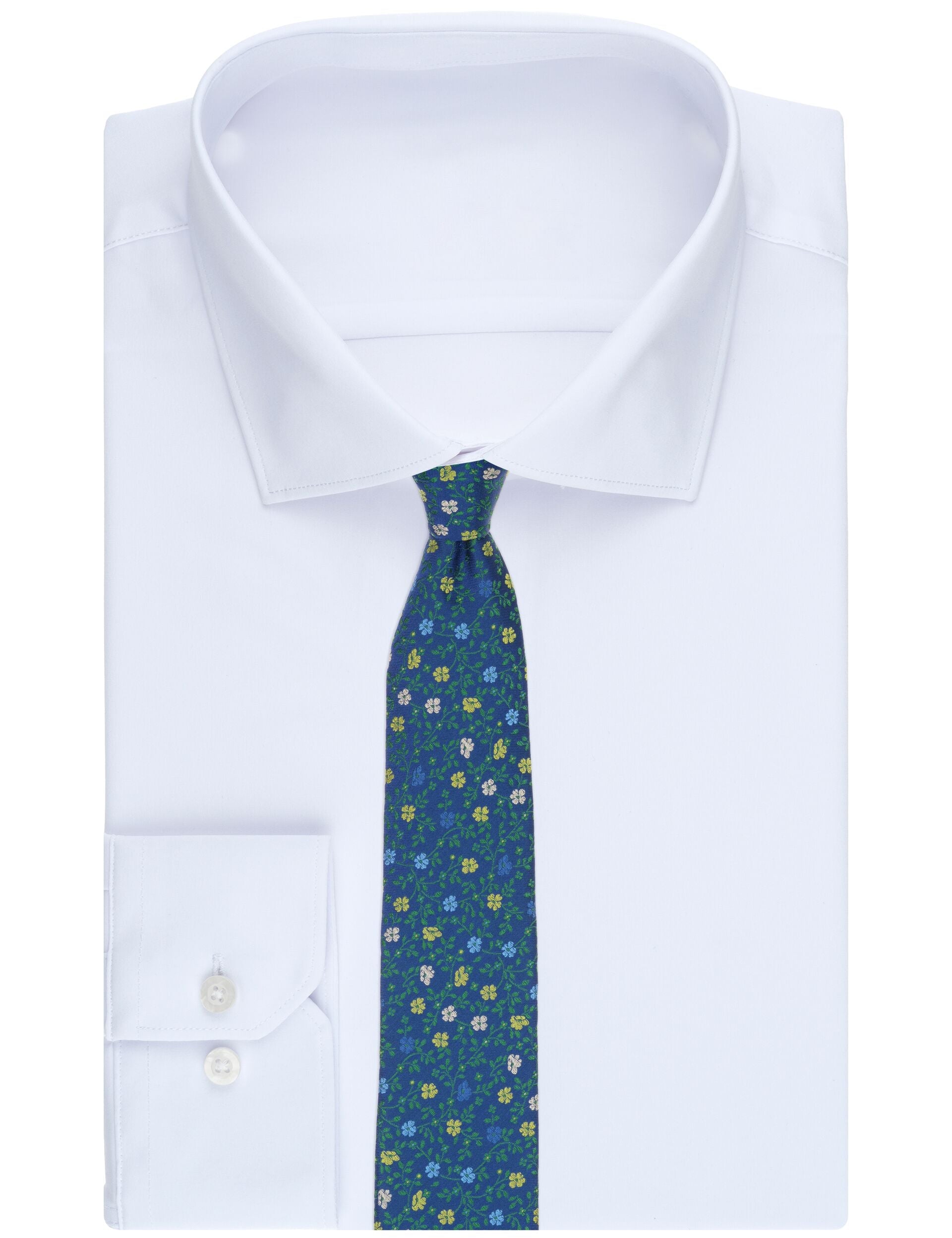 Ted Baker WESTMOOR Vine Floral Silk Tie TEAL BLUE