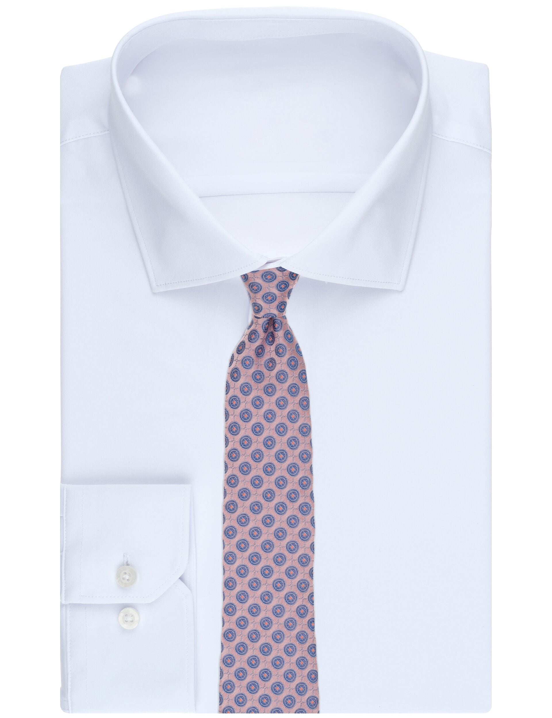Ted Baker VERNON Roundel Print Silk Tie LIGHT PINK