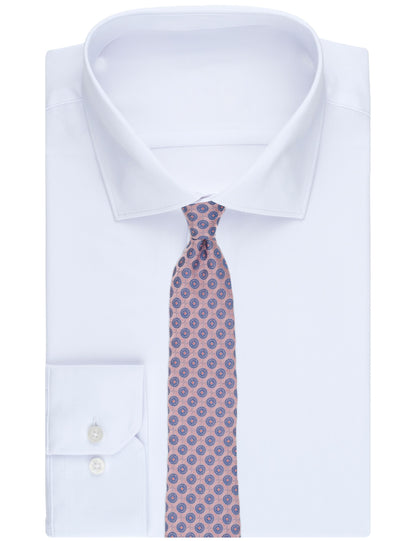 Ted Baker VERNON Roundel Print Silk Tie LIGHT PINK