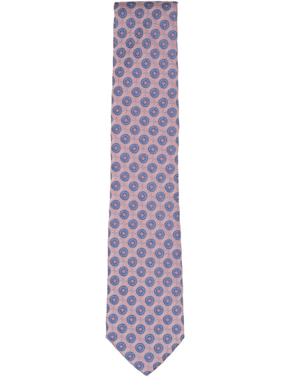 Ted Baker VERNON Roundel Print Silk Tie LIGHT PINK