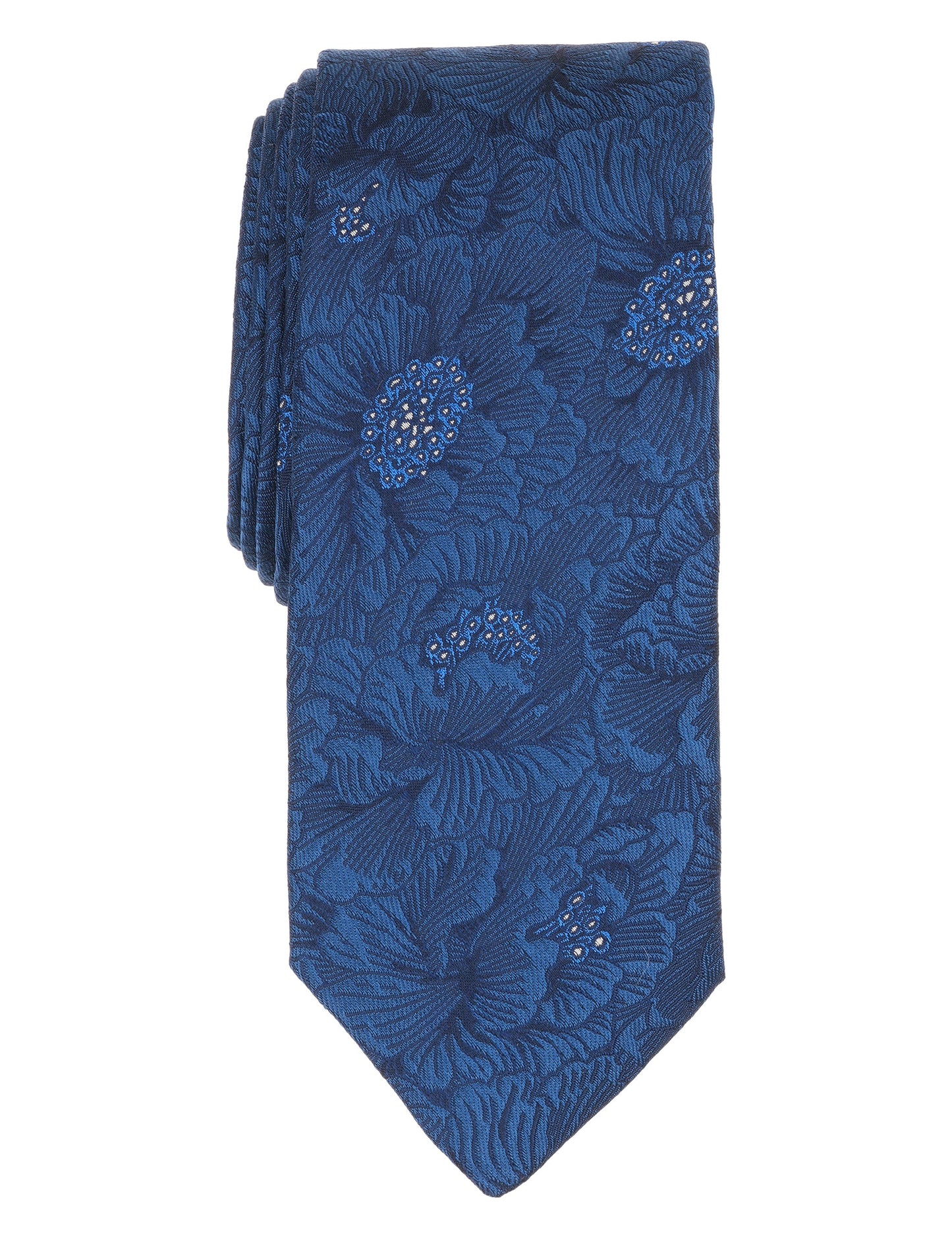 Ted Baker BETHWIN Jacquard Floral Silk Tie NAVY