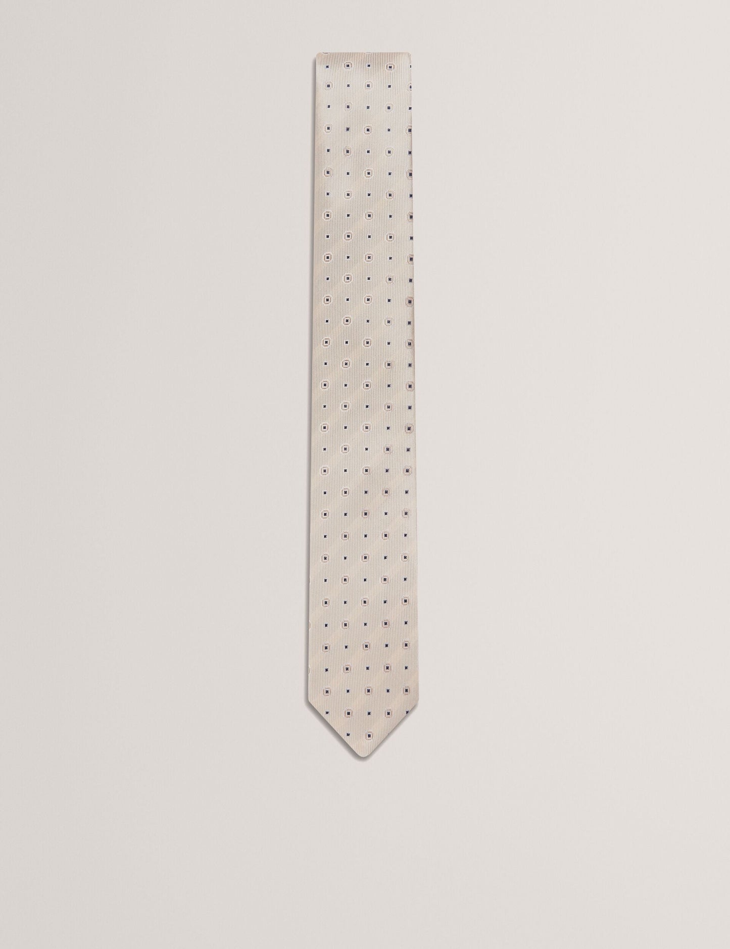 Ted Baker STEEPLE - Circle Geometric Print Silk Tie STONE