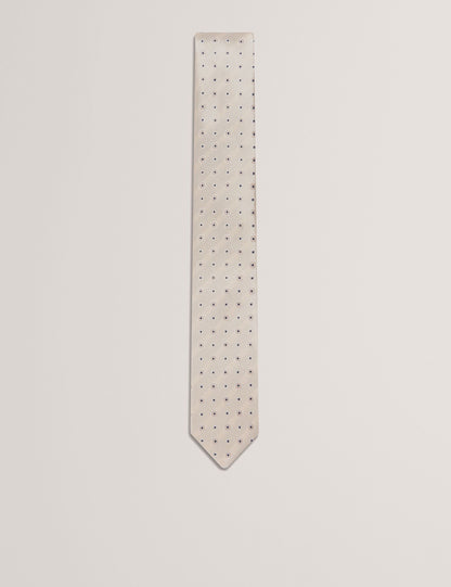 Ted Baker STEEPLE - Circle Geometric Print Silk Tie STONE