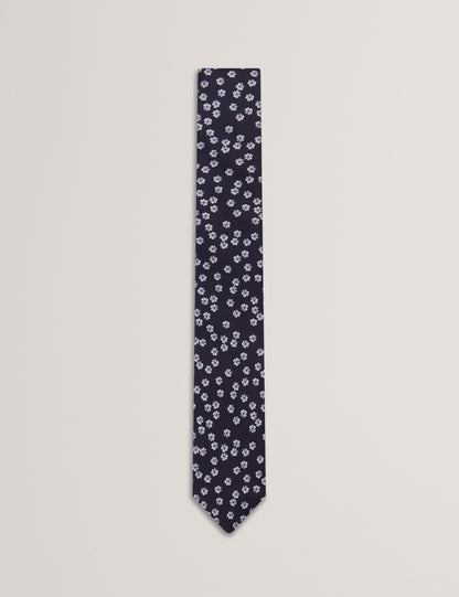 Ted Baker BENTLYY - Ditsy Floral Print Silk Tie NAVY