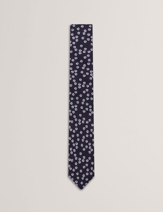 Ted Baker BENTLYY - Ditsy Floral Print Silk Tie NAVY