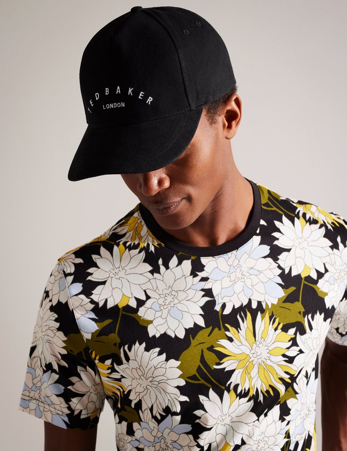 Ted Baker FRREDDI - Embroidered Logo Canvas Baseball Cap BLACK