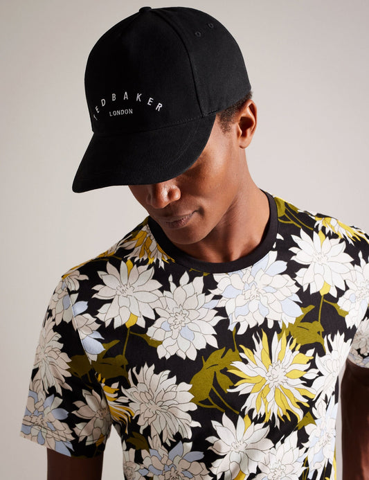 Ted Baker FRREDDI - Embroidered Logo Canvas Baseball Cap BLACK