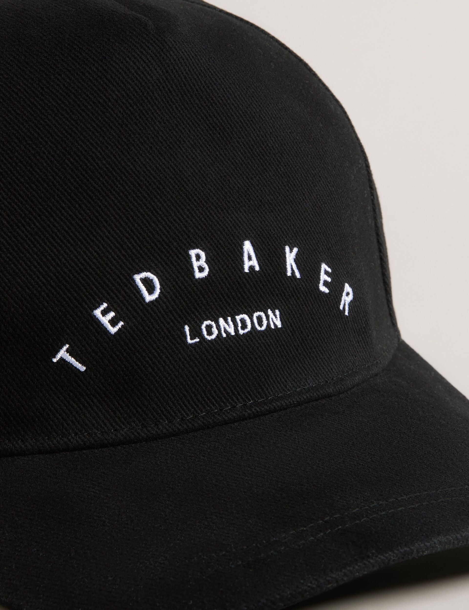 Ted Baker FRREDDI - Embroidered Logo Canvas Baseball Cap BLACK