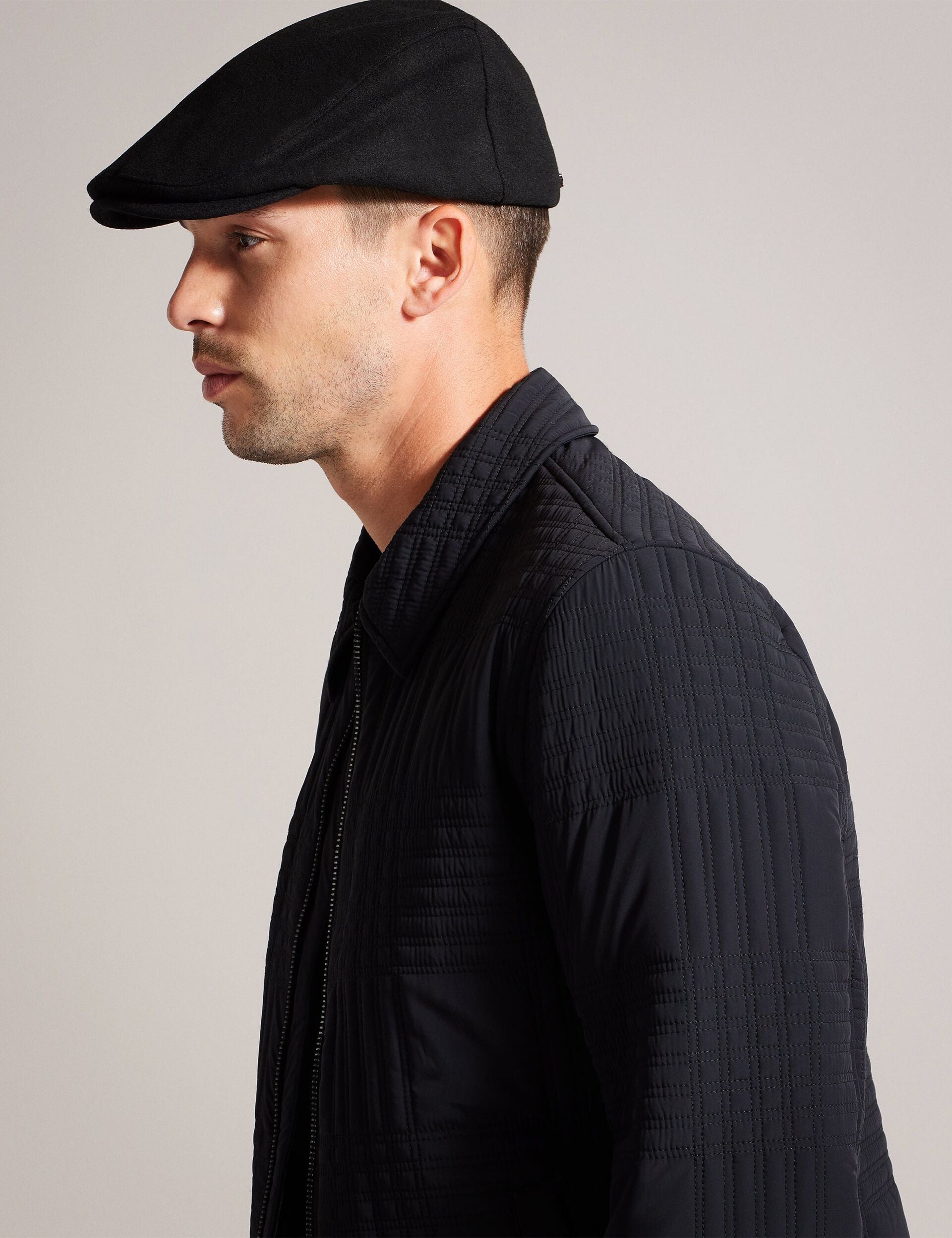 Ted Baker ALFREDS - Wool Blend Flat Cap BLACK