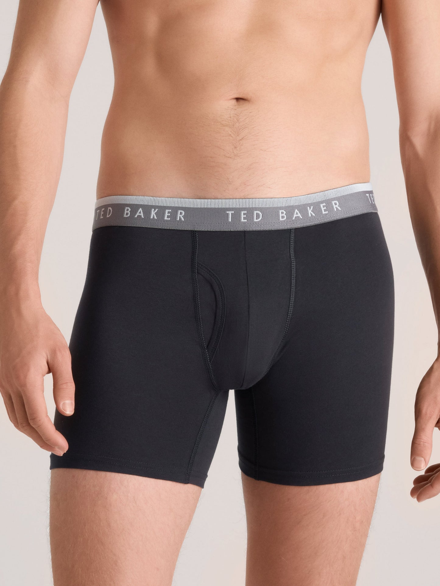 Ted Baker 4 Pack Cotton Stretch Boxer Briefs BLACK GREY