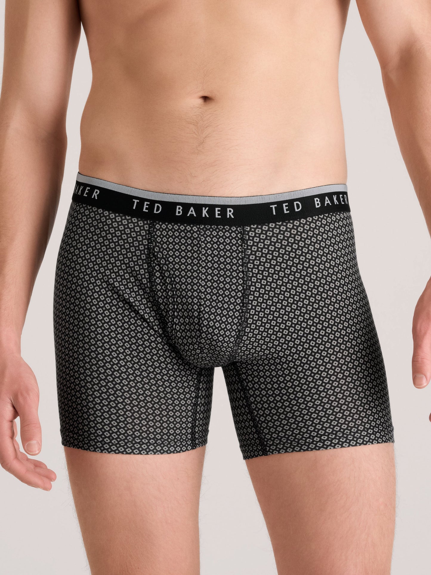 Ted Baker 4 Pack Cotton Stretch Boxer Briefs BLACK GREY