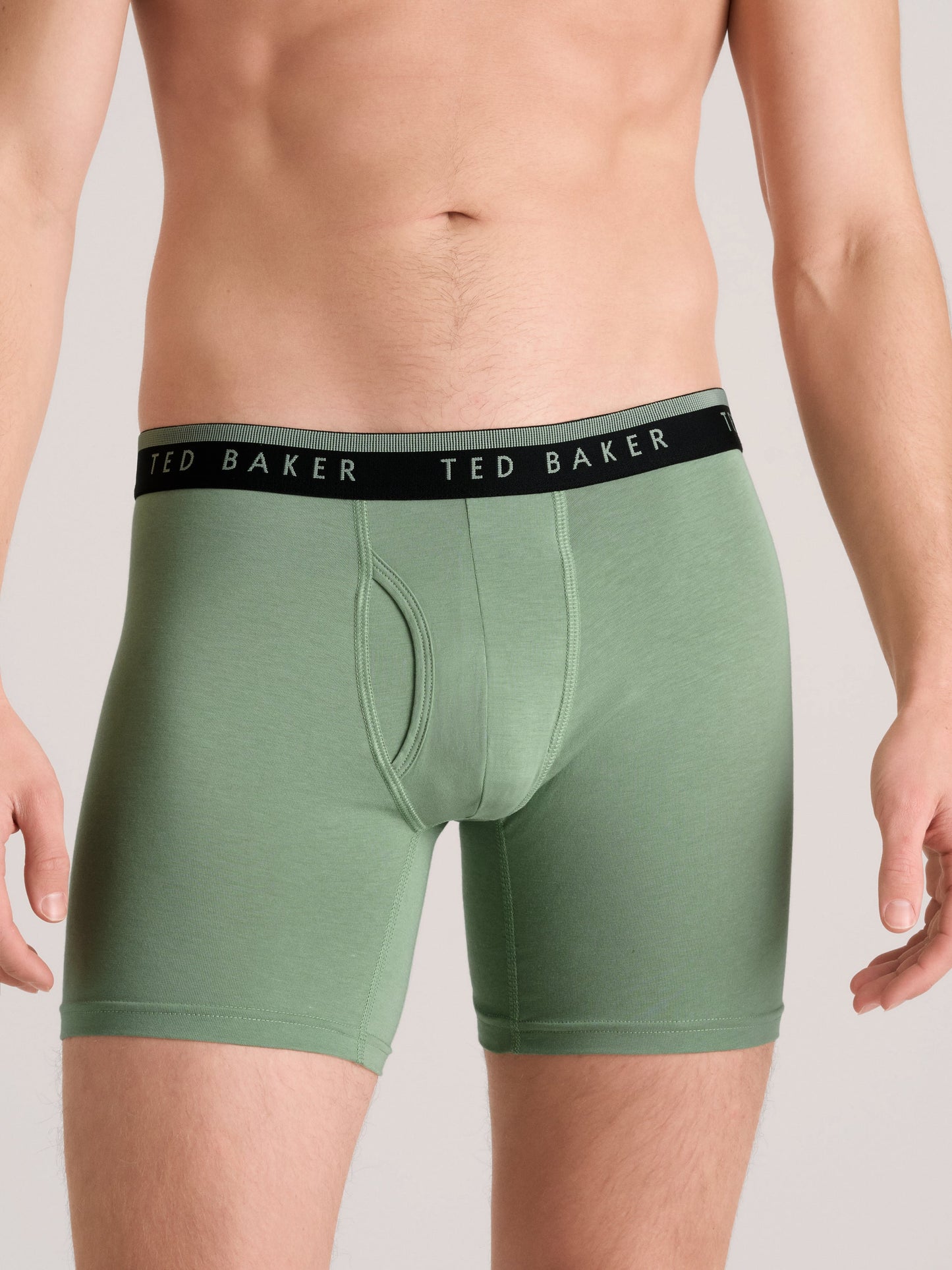 Ted Baker 4 Pack Cotton Stretch Boxer Briefs GREEN