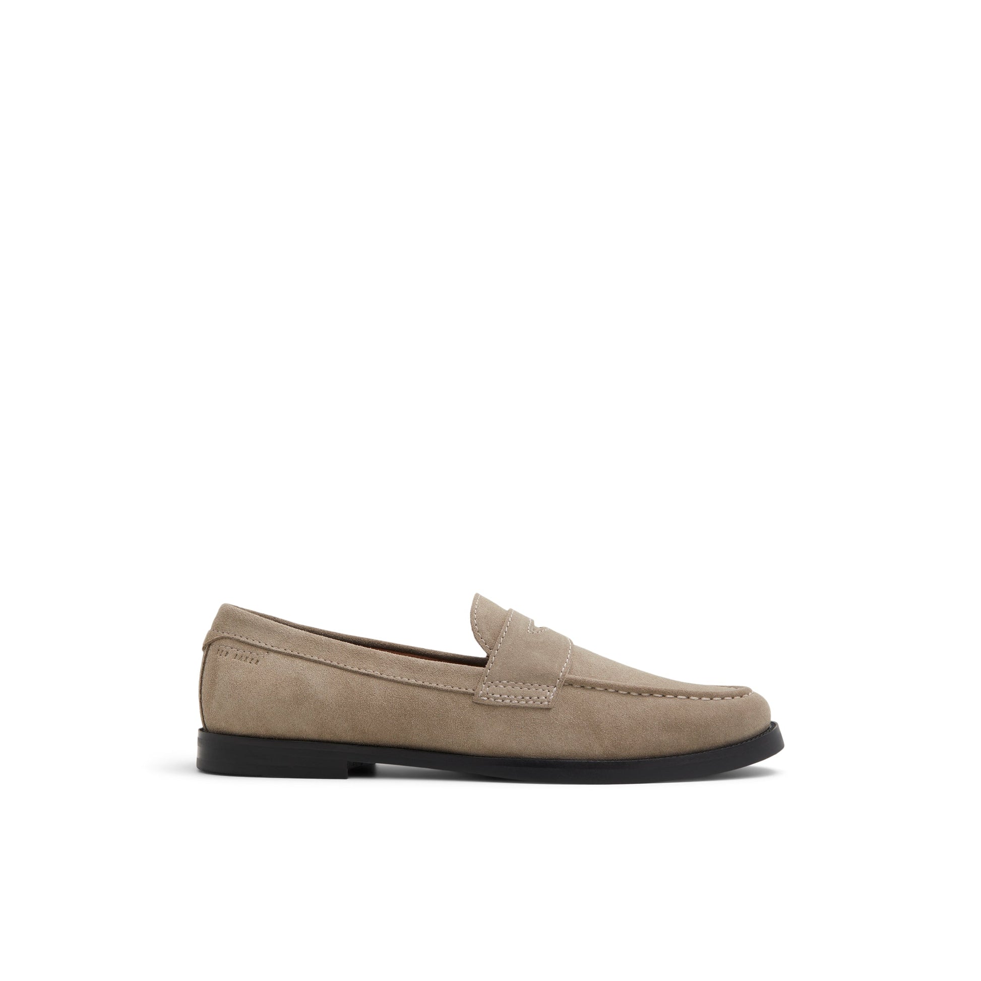Ted Baker PARLIAMENT - Grained Leather Penny Loafers KHAKI