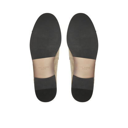 Ted Baker PARLIAMENT - Grained Leather Penny Loafers KHAKI