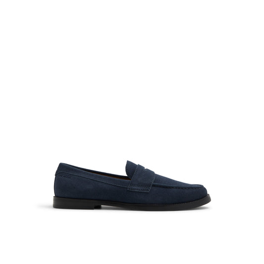 Ted Baker PARLIAMENT - Grained Leather Penny Loafers NAVY